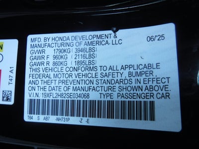 2025 Honda Civic Hatchback Sport