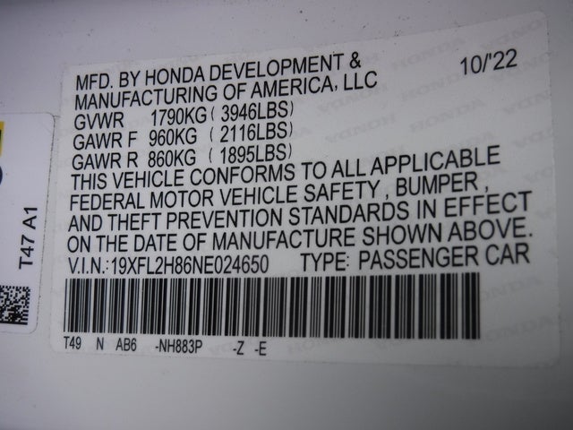 2022 Honda Civic Hatchback Sport