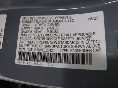 2022 Honda Civic Hatchback Sport