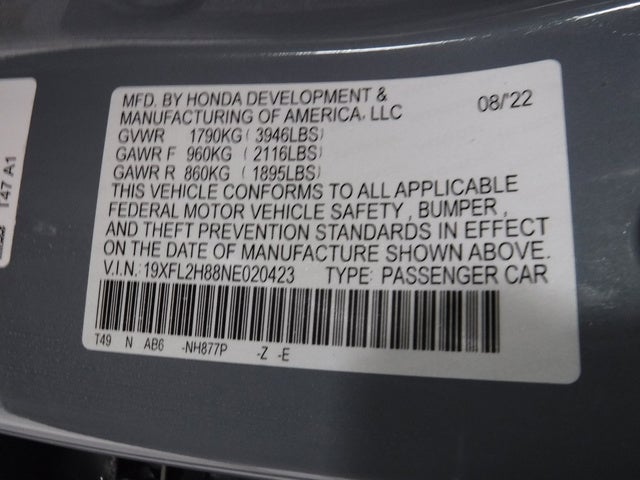 2022 Honda Civic Hatchback Sport