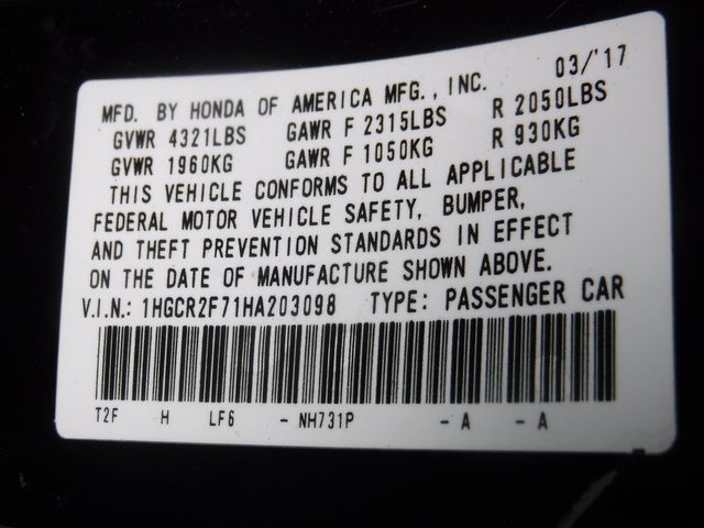 2017 Honda Accord Sedan EX