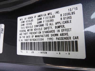 2016 Honda Accord Coupe EX