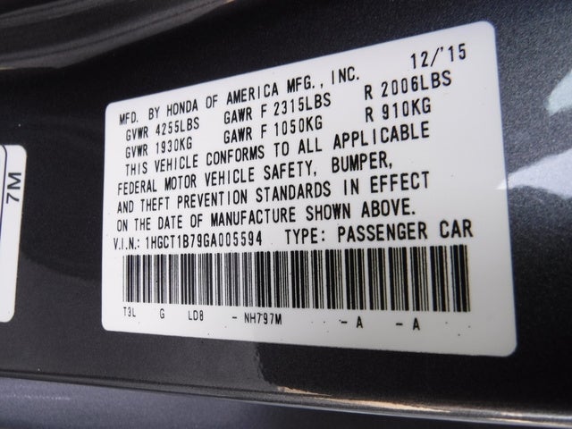 2016 Honda Accord Coupe EX