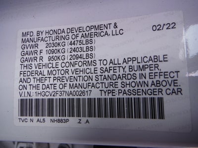 2022 Honda Accord Sedan Sport