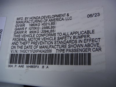 2023 Honda Accord Sedan LX