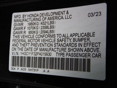 2023 Honda Accord Sedan EX