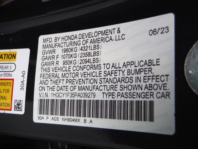2023 Honda Accord Sedan EX