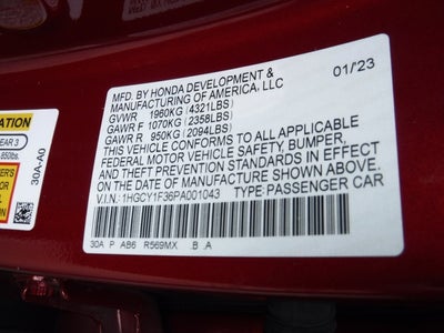 2023 Honda Accord Sedan EX