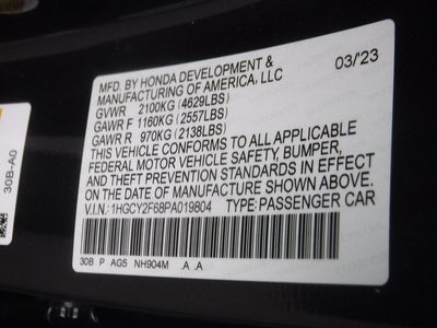 2023 Honda Accord Hybrid EX-L