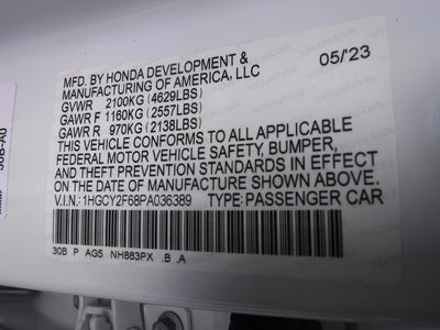 2023 Honda Accord Hybrid EX-L