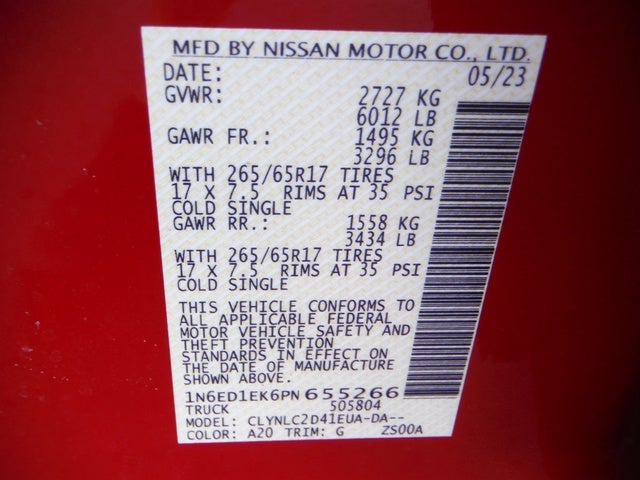 2023 Nissan Frontier SV