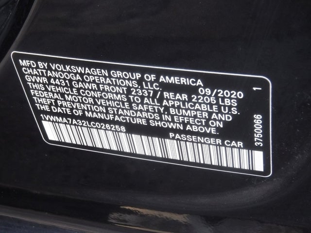 2020 Volkswagen Passat 2.0T R-Line