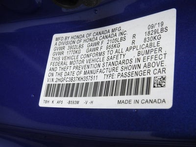 2019 Honda Civic Coupe EX