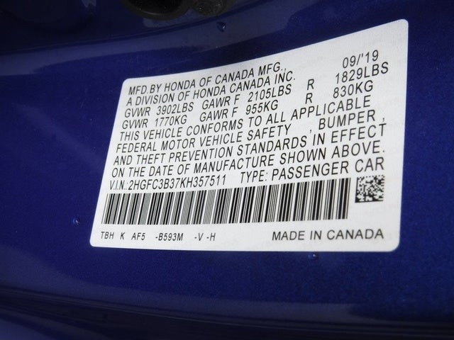 2019 Honda Civic Coupe EX