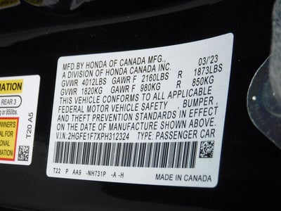 2023 Honda Civic Sedan EX