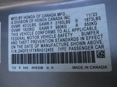 2024 Honda Civic Sedan EX