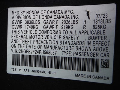 2023 Honda Civic Sedan LX