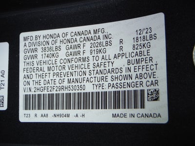 2024 Honda Civic Sedan LX