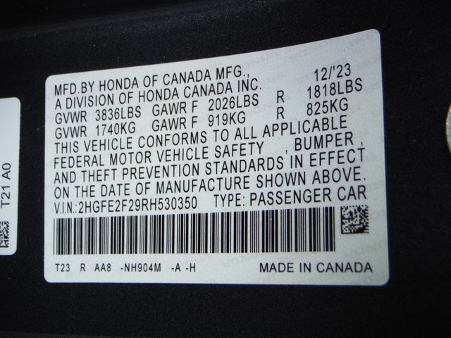 2024 Honda Civic Sedan LX