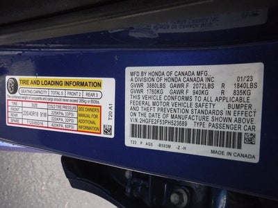 2023 Honda Civic Sedan Sport