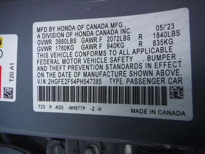 2023 Honda Civic Sedan Sport