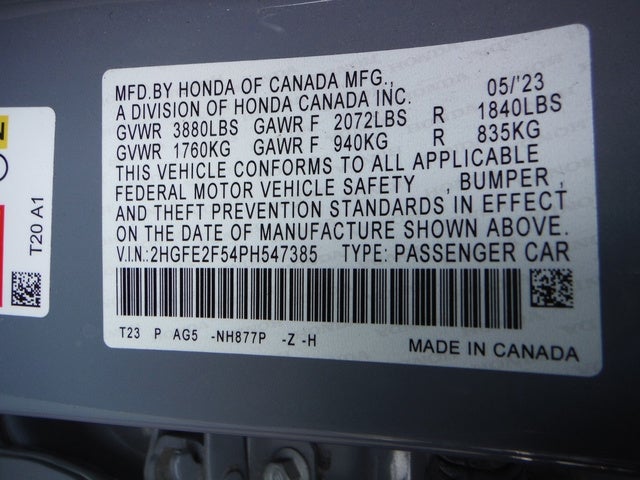 2023 Honda Civic Sedan Sport