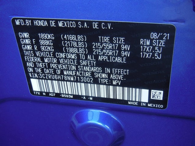 2022 Honda HR-V AWD EX-L 4dr Crossover