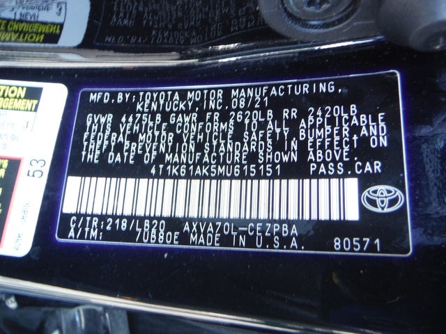 2021 Toyota Camry XSE