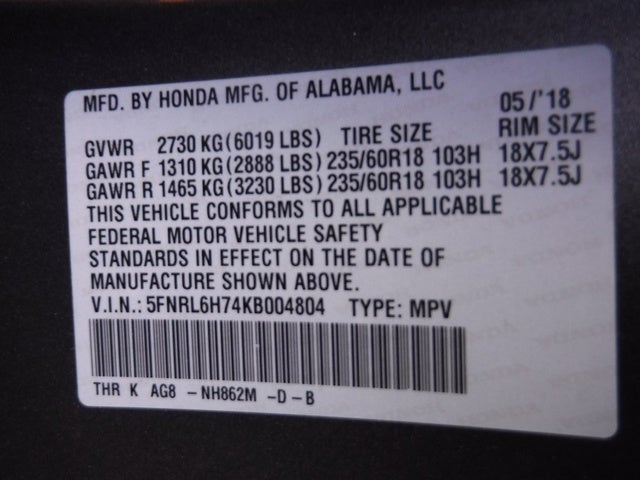 2019 Honda Odyssey EX-L
