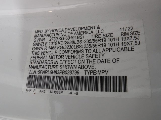 2023 Honda Odyssey Touring