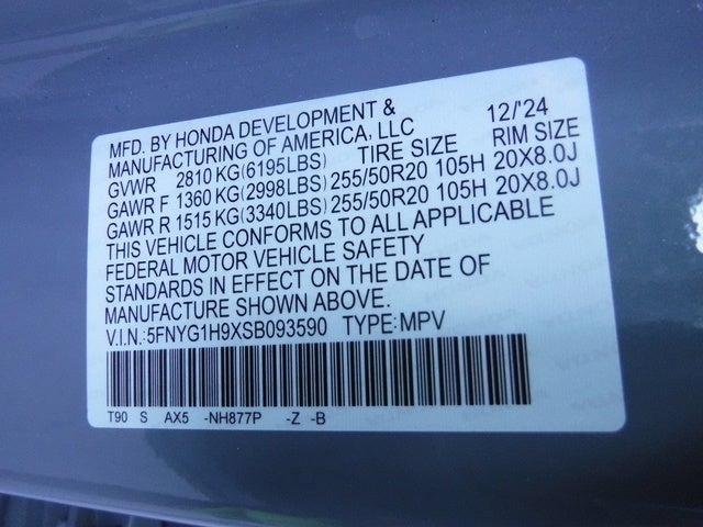 2025 Honda Pilot Black Edition