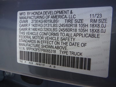 2023 Honda Ridgeline RTL