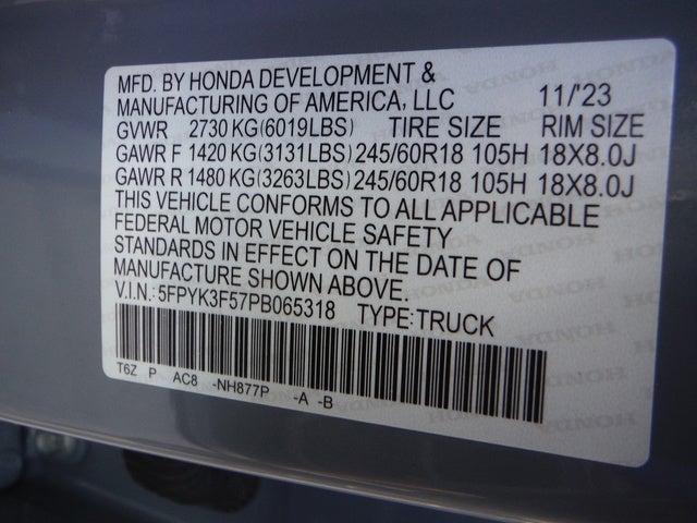 2023 Honda Ridgeline RTL