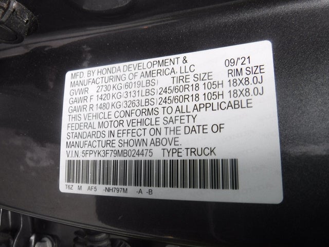 2021 Honda Ridgeline RTL-E