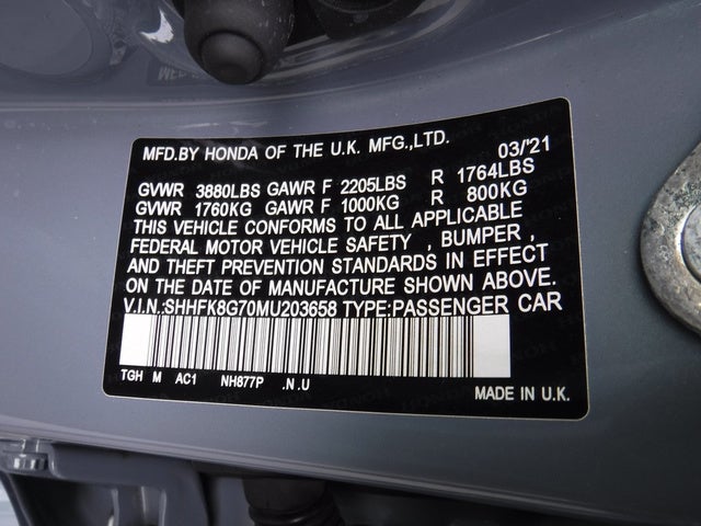 2021 Honda Civic Type R Type R Touring